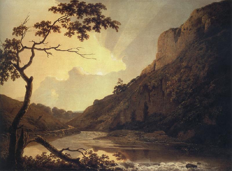 Joseph wright of derby Matlock Tor by Daylight mid oil painting image